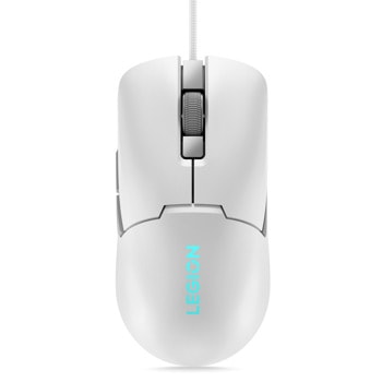 Мишка Lenovo Legion M300s RGB Gaming (GY51H47351), оптична (8000dpi), USB, бяла, RGB подсветка, гейминг, 6 програмируеми бутона | JAR Computers Lenovo Legion M300s RGB Gaming GY51H47351
