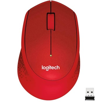 Мишка Logitech M330 Silent Plus, оптична (1000 dpi), безжична, червена image