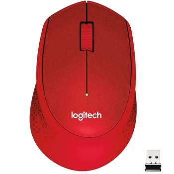 Мишка Logitech M330 Silent Plus, оптична (1000 dpi), безжична, червена | JAR Computers Logitech M330 Silent Plus (910-004911)