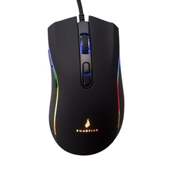 Мишка SureFire Hawk Claw, оптична (6400 dpi), USB, черна, 7 бутона | JAR Computers мишка surefire hawk claw