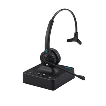 Слушалки IPN W980 Mono DECT, безжични, микрофон, до 9 часа живот на батерията, до 400м обхват, функция "консултация", черни | JAR Computers IPN W980 Mono DECT