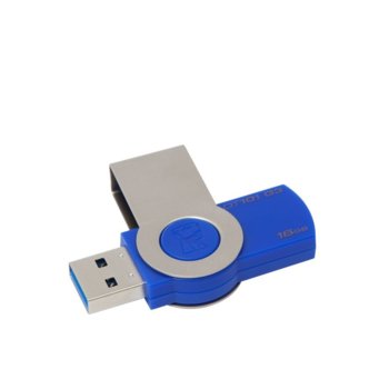 Памет 16GB USB Flash, Kingston Data Traveler 101 Gen 3, USB3.0, синя | JAR Computers 16GB Kingston Data Traveler 101 Gen 3 Blue