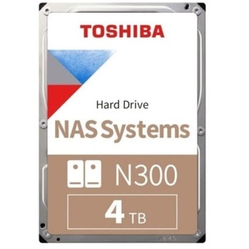 Твърд диск 4TB Toshiba N300 NAS, SATA 6Gb/s, 7200rpm, 128MB, 3.5" (8.89cm) | JAR Computers Toshiba N300 High-Reliability Hard Drive 4TB Bulk