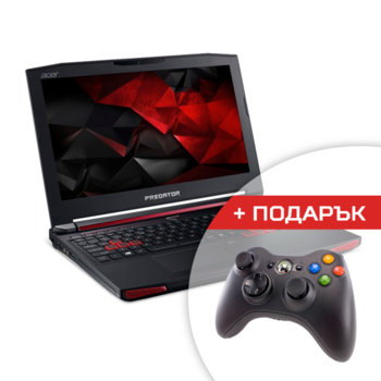 Лаптоп Acer Predator G9-592-77BJ (NX.Q0REX.001)с подарък геймпад Xbox 360, четири-ядрен SkyLake Intel i7-6700HQ 2.6/3.5GHz, 15.6"(39.62 cm) IPS Full HD LED & GeForce GTX 980M 8GB (DP&HDMI), 16GB, 1TB HDD 7200rpm & 256GB SSD, Thunderbolt 3, Windows 10 | JAR Computers Acer Predator G9-592-77BJ NX.Q0REX.001 + Gamepad