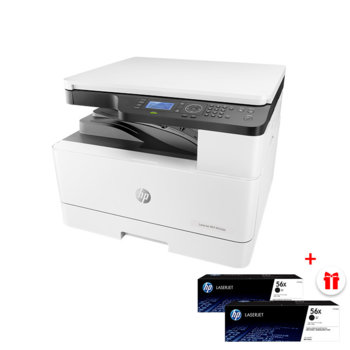 Мултифункционално лазерно устройство LaserJet MFP M436dn с подарък две касети CF256X (Black), монохромен принтер/копир/скенер, 1200x1200dpi, 23 стр/мин, USB 2.0, LAN, двустранен печат, A3 | JAR Computers HP M436dn + (CF256X) Black