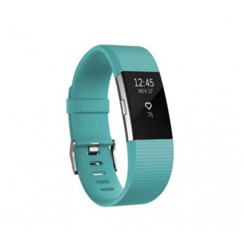 Fitbit Charge 2 Small Size Teal Silver FB407STES-E