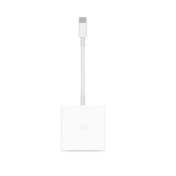 Адаптер Xiaomi Mi, от USB-C(м) към HDMI(ж)/USB A(ж)/USB-C(ж), 0.15 m, бял | JAR Computers Xiaomi Mi USB-C to HDMI Multi-Adapter