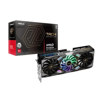 Видео карта AMD Radeon RX 9070 XT, 16GB, ASRock Taichi, OC, PCI-E 5.0, GDDR6, 256-bit, DisplayPort, HDMI | JAR Computers ASRock RX9070XT TC 16GO