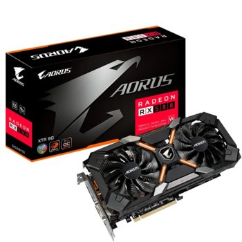 Видео карта AMD Radeon RX 580 XTR, 8GB, Gigabyte AORUS, PCI-E 3.0, GDDR5, 256-bit, DisplayPort, HDMI, DVI | JAR Computers Gigabyte AORUS RX 580 XTR 8GB