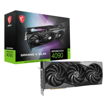 Видео карта nVidia GF RTX 4090, 24GB, MSI Gaming X Slim, PCI-E 4.0, GDDR6X, 384-bit, DP, HDMI | JAR Computers MSI GF RTX 4090 GAMING X SLIM 24G