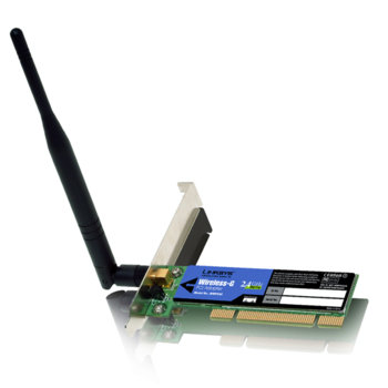 Linksys WMP54G, 54Mbps Wireless PCI Adapter, 5dBi антена | JAR Computers Linksys WMP54G