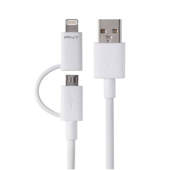 PNY 2in1 Micro USB / Lightning Charge & Sync Cable