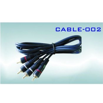 Кабел Royal CABLE-002/1500, от 2x RCA(м) към 2x RCA(м), 15m, син, никелирани конектори | JAR Computers Royal CABLE-002/1500 33348