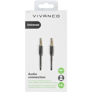 Vivanco 38767 Аудио кабел 3.5 мм, 1 м