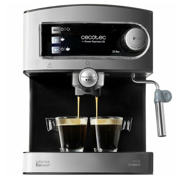 Кафемашина Cecotec 1503 Espresso 20 Tradizionale, 850W, 20 bar, капацитет на резервоара за вода 1.5л., светлинен индикатор за всяка функция, инокс image