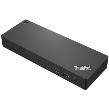 Докинг станция Lenovo ThinkPad Universal Thunderbolt 4 Dock, от Thunderbolt 4 към 1x USB C, 4x USB A, 2x DisplayPort, 1x HDMI, 1x AUX, 1x RJ45, черна | JAR Computers Lenovo ThinkPad Thunderbolt 4 Dock 40B00135EU