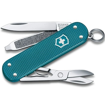 Джобен нож Victorinox Classic Alox Wild Jungle, син | JAR Computers Джобен нож Victorinox Classic Alox Wild Jungle