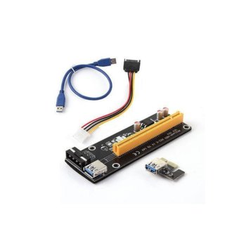 Контролер/екстендер Makki Riser Card 6 Pin, от PCI-E x1 към PCI-E x16 през USB 3.0 | JAR Computers Estillo Riser Card 6 Pin PCI-E