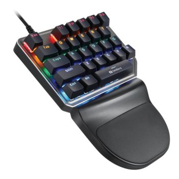 Клавиатура Sandberg RageStorm Mech, гейминг, механична, 27 клавиша, LED подсветка, черна, USB image