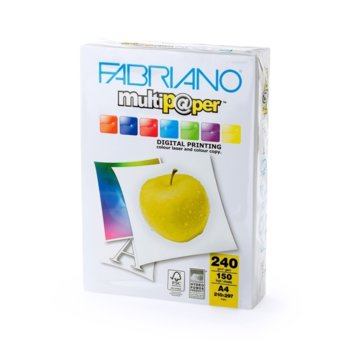 Копирен картон Fabriano Multipaper, A4, 240 g/m2, гланц, 150 листа | JAR Computers Fabriano Multipaper, A4, 240 g/m2, 150 листа