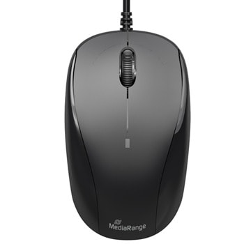 Мишка MediaRange MROS213, оптична (1000 dpi), 3 бутона, USB, умален размер, черна | JAR Computers MediaRange MROS213