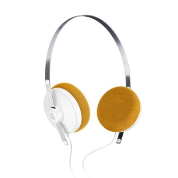 Слушалки AQL Revolver, микрофон, бутон за разговори, дълбок бас, бели | JAR Computers AQL Revolver White