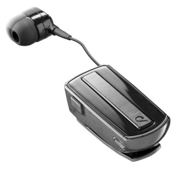 Слушалка Cellularline Roller Clip, Bluetooth, микрофон, ролетна, черна | JAR Computers Ролетна Bluetooth Слушалка Roller Clip