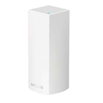Рутер Linksys WHW0301, 2134Mbps, 2.4GHz/5GHz/5GHz(867+867+400Mbps), Tri-Band AC2200, 2x WAN/LAN auto-sensing Gigabit Ethernet ports, 6x вътрешни антени, четириядрен 716MHz процесор, 4GB Flash памет, 512MB RAM | JAR Computers Linksys VELOP Whole Home Mesh Wi-Fi System WHW0301