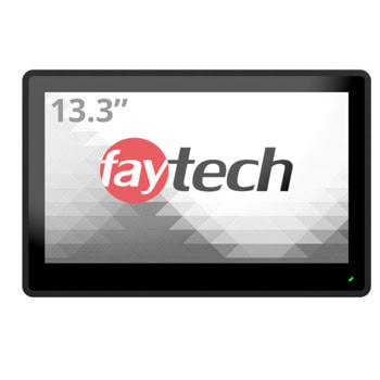 Индустриален компютър Faytech 1010502639 FT133BX6413ECAPOB, четириядрен Intel Atom x6413E 1.5/3.0GHz, 13.3" (33.78 cm) Full HD сензорен дисплей, 8GB DDR4, 120GB SSD, 4x USB 3.0, 1x DisplayPort, 1x HDMI, 2x RS232, Wi-Fi, Bluetooth, 2x LAN, Linux | JAR Computers Faytech 1010502639 FT133BX6413ECAPOB