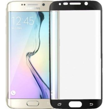 Протектор от закалено стъкло /Tempered Glass/ за Samsung S6 Edge Plus, черно | JAR Computers Темперно стъкло 3D Tellur за Samsung S6 Edge Plus