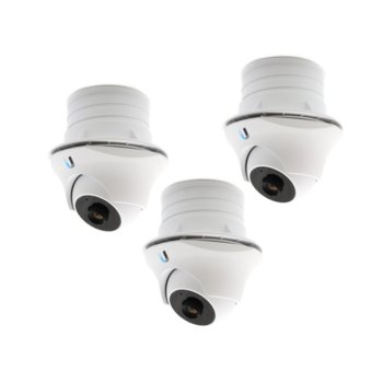 IP камера (3бр.) Ubiquiti UVC-Dome, куполна, 720p(1280x720@30FPS), обектив 1.96 mm, H.264, IR Cut Filter, вътрешна, PoE, RJ-45 | JAR Computers Ubiquiti UVC-Dome 3x