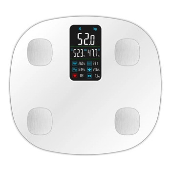 Смарт кантар Xmart FG1910B, смарт, капацитет до 180 кг, Bluetooth, съвместим с Android/iOS, бял | JAR Computers Xmart FG1910B