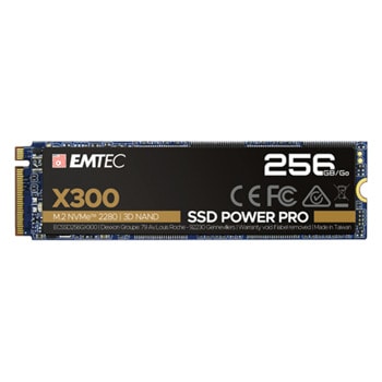 Памет SSD 256GB Emtec (Refurbished), NVMe PCIe, M.2 (2280), скорост на четене до 1700MB/s, скорост на запис до 1000MB/s, bulk | JAR Computers Emtec ECSSD256GX300 256GB M.2 NVMe Hard Disk SSD