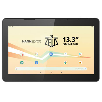 Таблет Hannspree Pad Zeus 3, 13.3" (33.78 cm) FHD IPS дисплей, осемядрен Mediatek MT8183, 6GB RAM, 128GB Flash памет, 5.0 MPix & 5.0 MPix камера, Android, 1000g | JAR Computers Hannspree Pad Zeus 3 SN14TP6B2AT