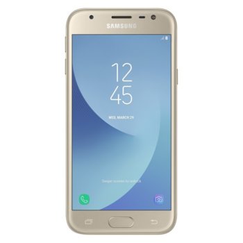 Samsung Galaxy J3 (2017), 5"(12.7 cm), четириядрен 1.4GHz Cortex-A53, 2GB RAM, 16GB Flash памет, 13 & 5.0 Mpix camera, Android, 142g | JAR Computers Samsung Galaxy J3 (2017) DS 16GB Gold AM4395