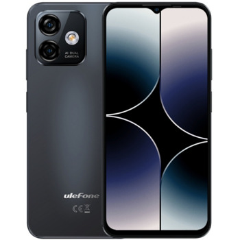 Смартфон Ulefone Note 16 Pro (черен), поддържа 2 SIM карти, 6.52" (16.56cm) HD+ дисплей, осемядрен Unisoc T606 2x1.6GHz & 6x1.6GHz, 8GB RAM, 512GB Flash памет(+microSD слот), 50 + 2 + 8 Mpix камери, Android, 184g | JAR Computers Ulefone Note 16 Pro 8/512GB Black
