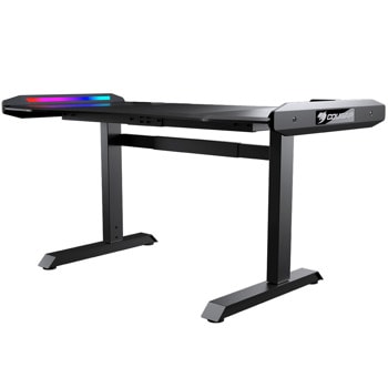 Компютърно бюро Cougar Mars Pro 150, до 150кг максимално натоварване, регулируема височина, подсветка, черно | JAR Computers Cougar Mars Pro 150 3M1502WB.0001