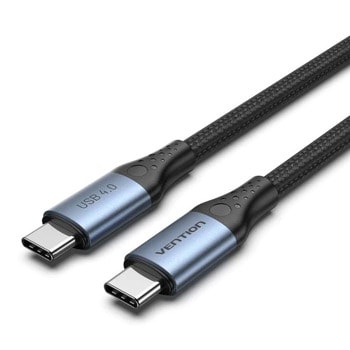 Кабел Vention TAVHF, от USB 4.0 Type-C към USB 4.0 Type-C, 1m, 240W, черен | JAR Computers кабел vention usb 4.0 type c to usb 4.0 type c 1m