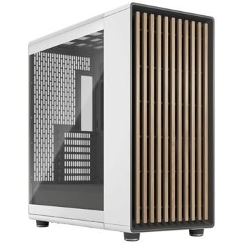 Кутия Fractal Design North XL Chalk White TG Clear, E-ATX/ATX/mATX/Mini-ITX, 1x USB 3.2 Gen 2 Type-C, 2x USB 3.0, с прозорец, бяла, без захранване | JAR Computers Fractal Design North XL Chalk White TG