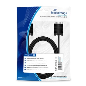Кабел MediaRange, VGA (m) - VGA (m), 1.8м, черен | JAR Computers MediaRange VGA (m) - VGA (m)