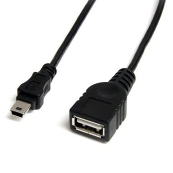 Кабел USB F to USB Mini 5p 1м-18084