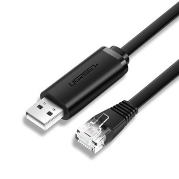 Кабел Ugreen CM204, от USB A(м) към RJ45(м), 1.5m., черен | JAR Computers Ugreen CM204