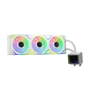 Водно охлаждане за процесор A-Data XPG LEVANTE II 360 RGB White, съвместимост със сокети Intel LGA 1851/1700/1200/115 & AMD AM5/AM4 | JAR Computers охлаждане a-data xpg levante ii 360 rgb white