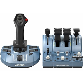 Джойстик Thrustmaster TCA Captain Pack Airbus X Edition (4460217), USB, син, за PC/Microsoft Xbox One/Microsoft Xbox Series X|S | JAR Computers Thrustmaster TCA Captain Pack Airbus X Ed 4460217