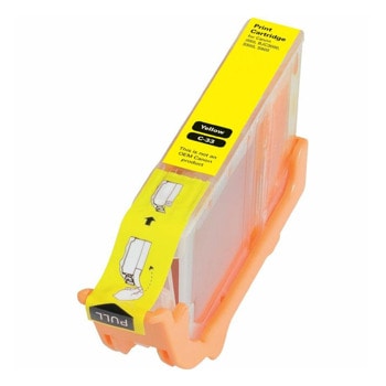Касета за Canon Pixma IPx000/MP750/MP760/MP780, Multipass C150/Fx0/MP700, Smartbase 750/780/MP600F/MP700/MP730/MPC400/MPC600F, BJC 3000/6x00, i550/i850/i865/i6500, S400/S520/S630 - Yellow - BCI-3EY - HBCI-3EY - Неоригинален, Заб.: 390 брой копия | JAR Computers Yellow BCI-3EY HBCI-3EY