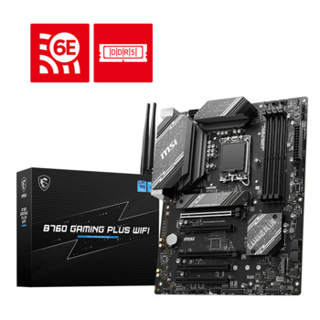 Дънна платка MSI B760 Gaming Plus WIFI, B760, LGA1700, DDR5, PCI-E 4.0 (HDMI/DP), 2x M.2, 4x SATA 6Gb/s, 2x USB 3.2 Gen2 Type A, 1x USB 3.2 Gen2 Type C, ATX | JAR Computers Дънна платка MSI B760 GAMING PLUS WIFI