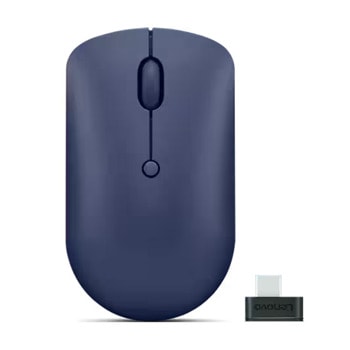 Мишка Lenovo 540 Wireless Compact Abyss Blue (GY51D20871), оптична (2400dpi), безжична, USB-C, синя | JAR Computers Lenovo 540 USB-C Wireless Compact Abyss Blue