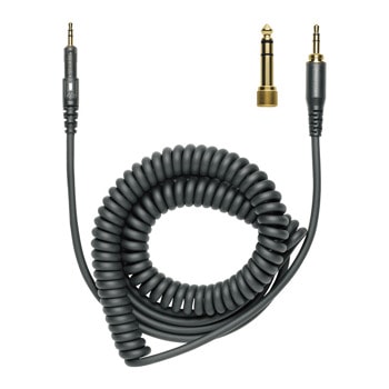 Резервен кабел за слушалки Audio-Technica ATH-M50x, ATH-M40x, навит 1.2-3m, черен | JAR Computers Кабел Audio-Technica HP-CC - черен