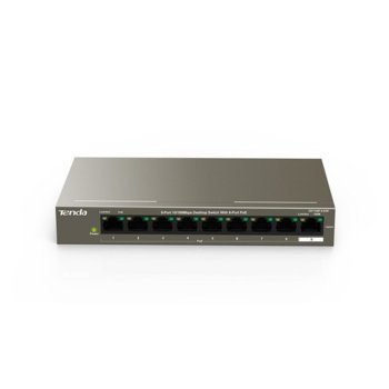 Суич TENDA TEF1109P-8-63W, 100Mbps, 9x LAN10/100Mbps, 8 Poe портове image