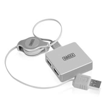 USB HUB 4xUSB2.0, Sweex "Silver Shadow"